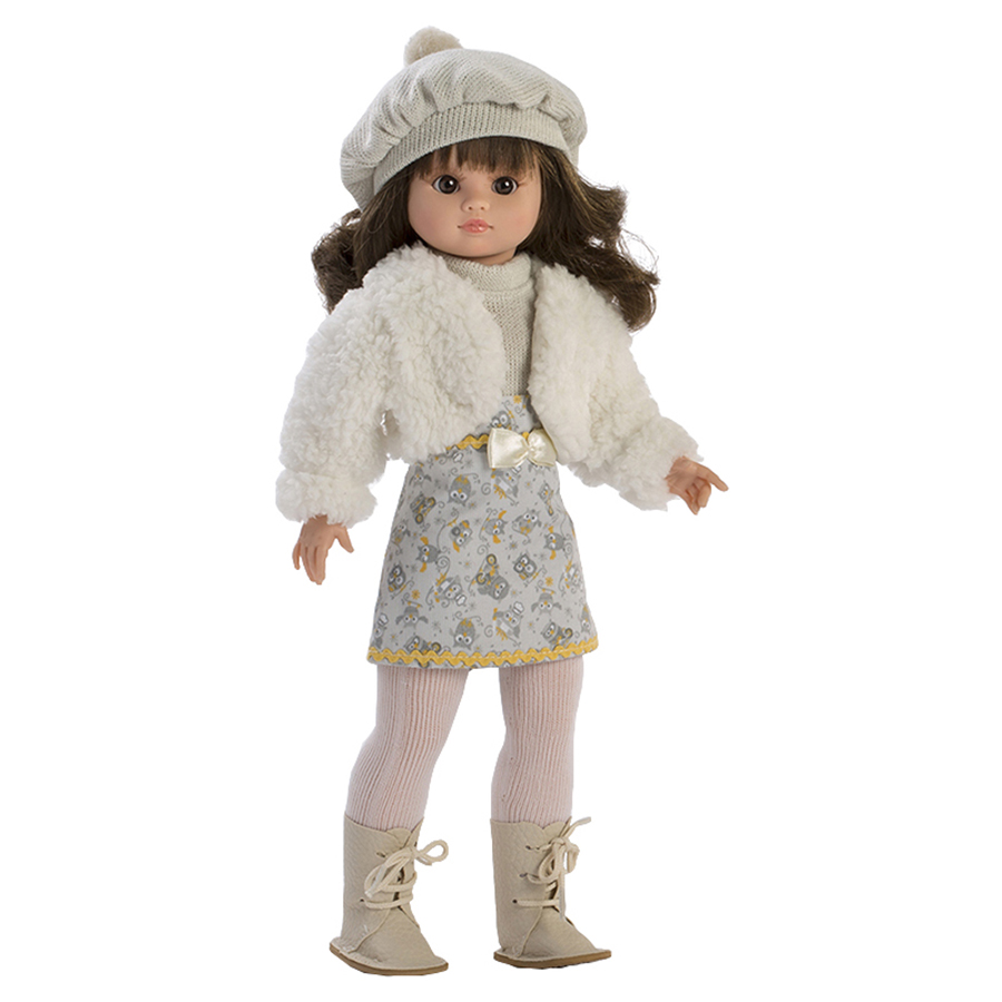 Κούκλα Fany Vestido με Λευκό Μπερέ - 42 εκ