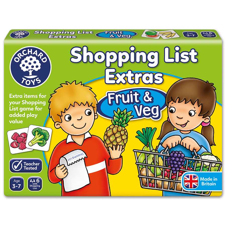 Ο κατάλογος με τα ψώνια-Φρούτα κσι Λαχανικά