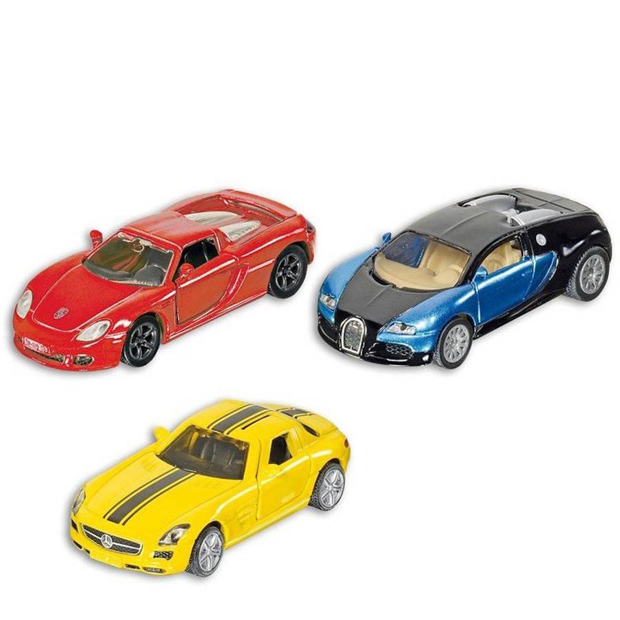 Αυτοκινητάκια Σετ Porsche, Bugatti, Mercedes