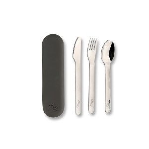 Z1005 - Stainless Steel Cutlery set with Case - Black - Extra 0