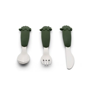Z1026 - Silicone Cutlery - Dino Green - Extra 0